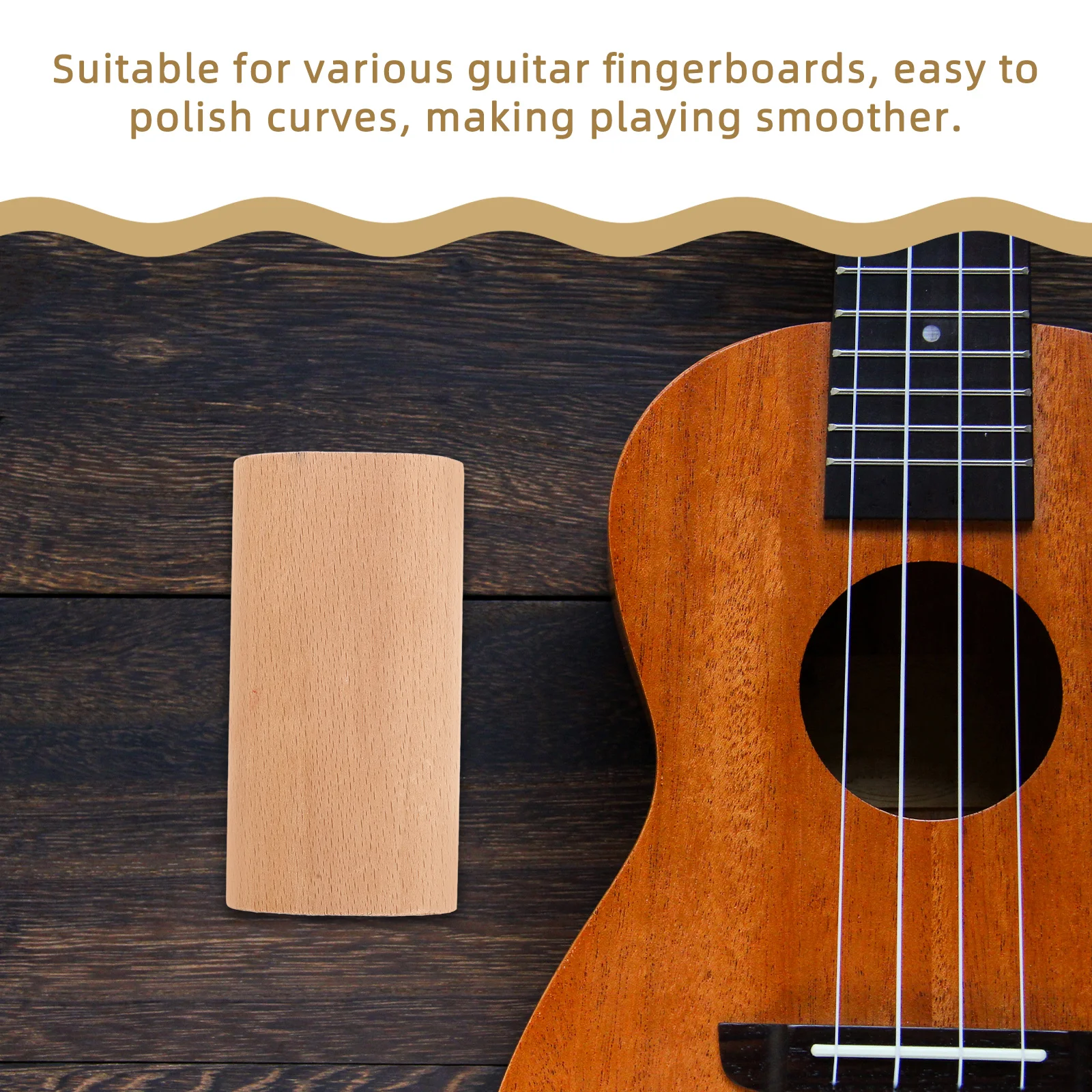 

Luthier Tool Radius Sanding Block 12 Inch Durable Wood Leveling Tool Guitar Making Accessory 12 Radius Sanding Block