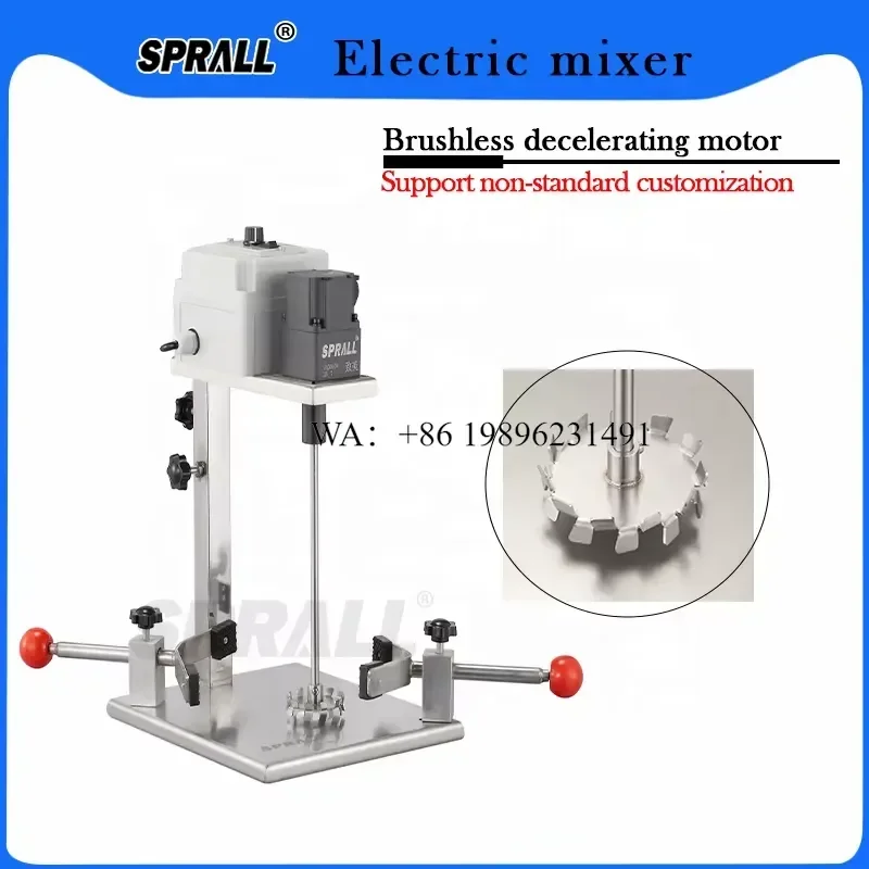 Wmwmnu for SPRALL Cantilever Laboratory Stirrer Agitator Liquid Mixer Blender Stainless Steel Small Chemical Shampoo