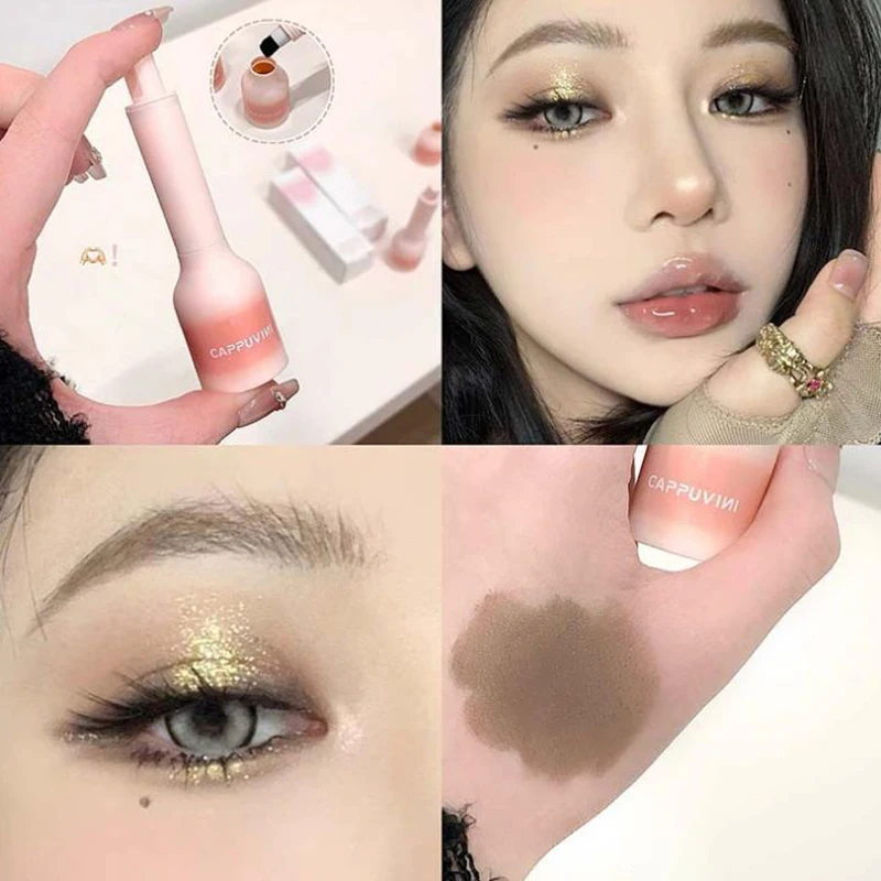 1 قطعة Cappuvini متعددة الوظائف غامض المياه قلم الحواجب فرشاة مربعة شعري لطخة واقية لمسة نهائية طبيعية بأسعار معقولة للطلاب
