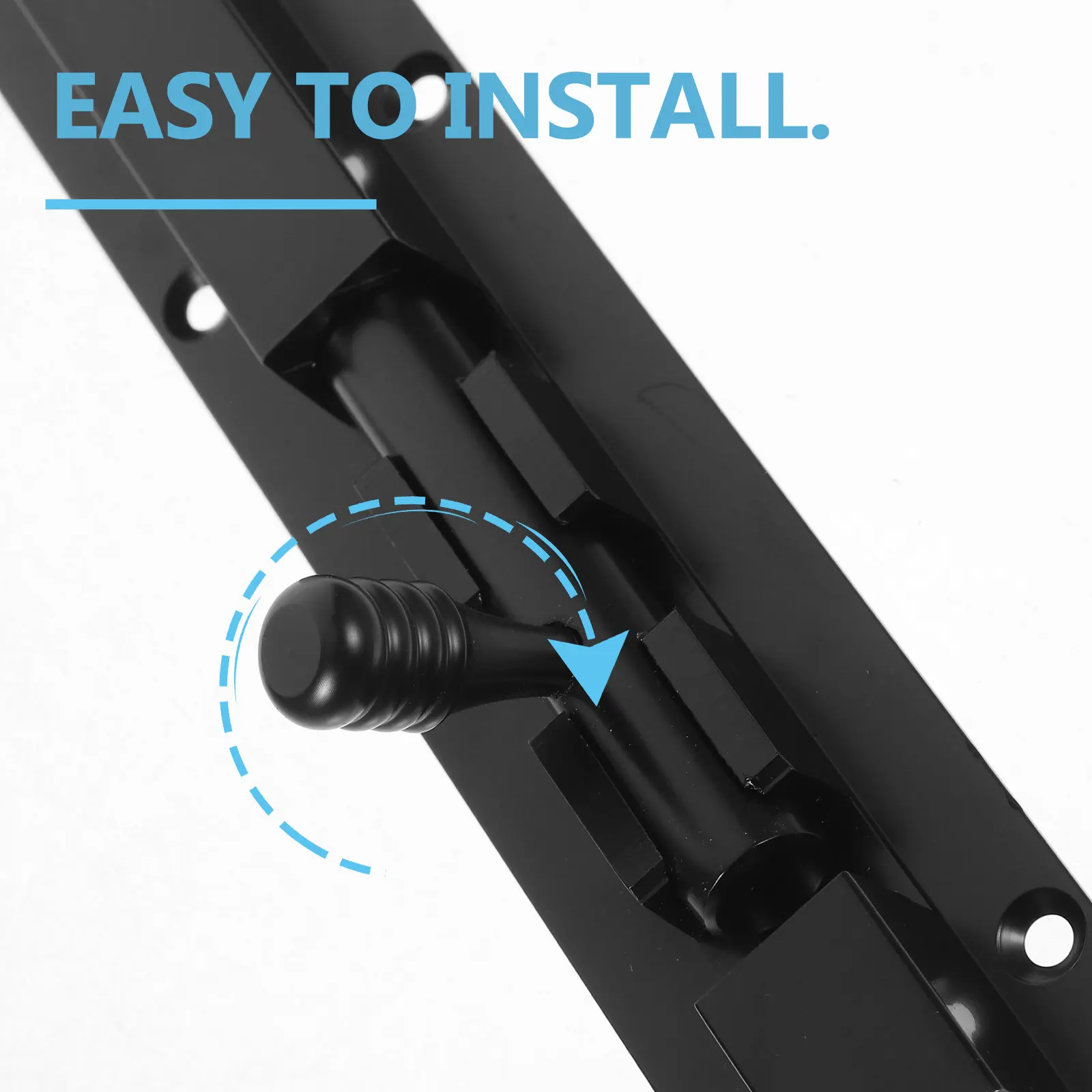 Heavy Duty Aluminum Sliding Latch Bolt Anti-Theft Door Lock for Sliding Doors Bathroom Kitchen Gates Rustproof Long Life Slide