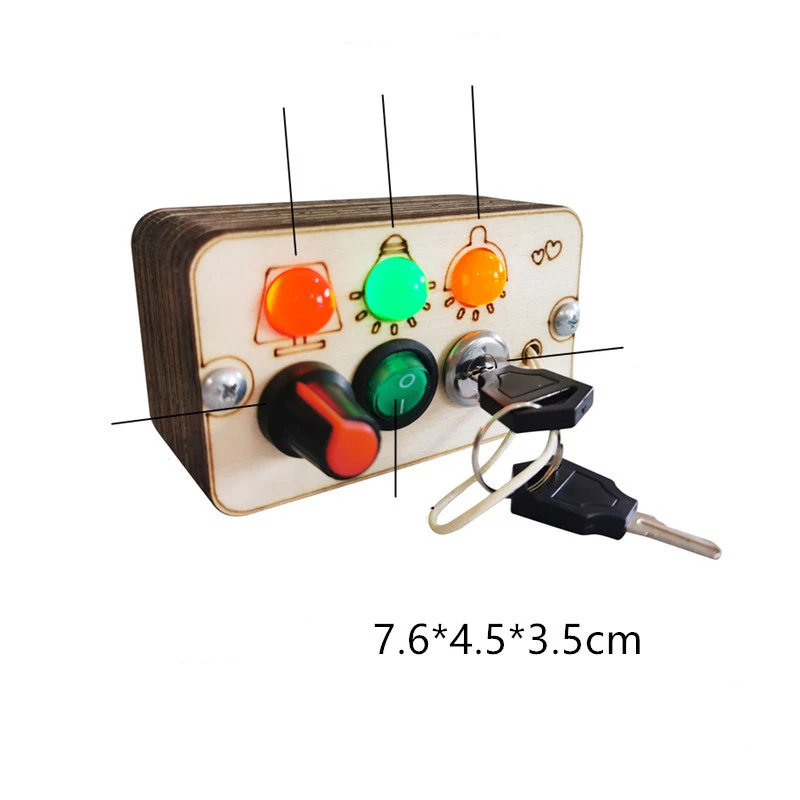 เด็ก Busy Board ของเล่น DIY วัสดุ Montessori การศึกษากิจกรรม Board อุปกรณ์เสริมสวิทช์ปลั๊ก SOCKET Light Part ความรู้ความเข้าใจของเล่น