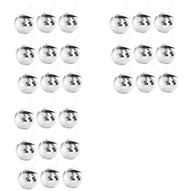 

ALIM-27 PCS чашки для диско-шара, чашки для дискотек на 20 унций с соломинкой и крышкой, многоразовые стаканы для коктейлей с вспышкой для вечеринок, бара