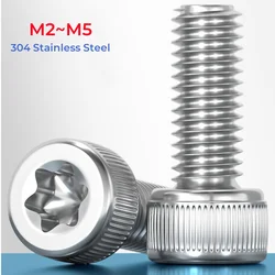 304 Stainless Steel Six-Lobe Torx Cap Head Screws M2 M2.5 M3 M4 M5 Torx Socket Head Bolts