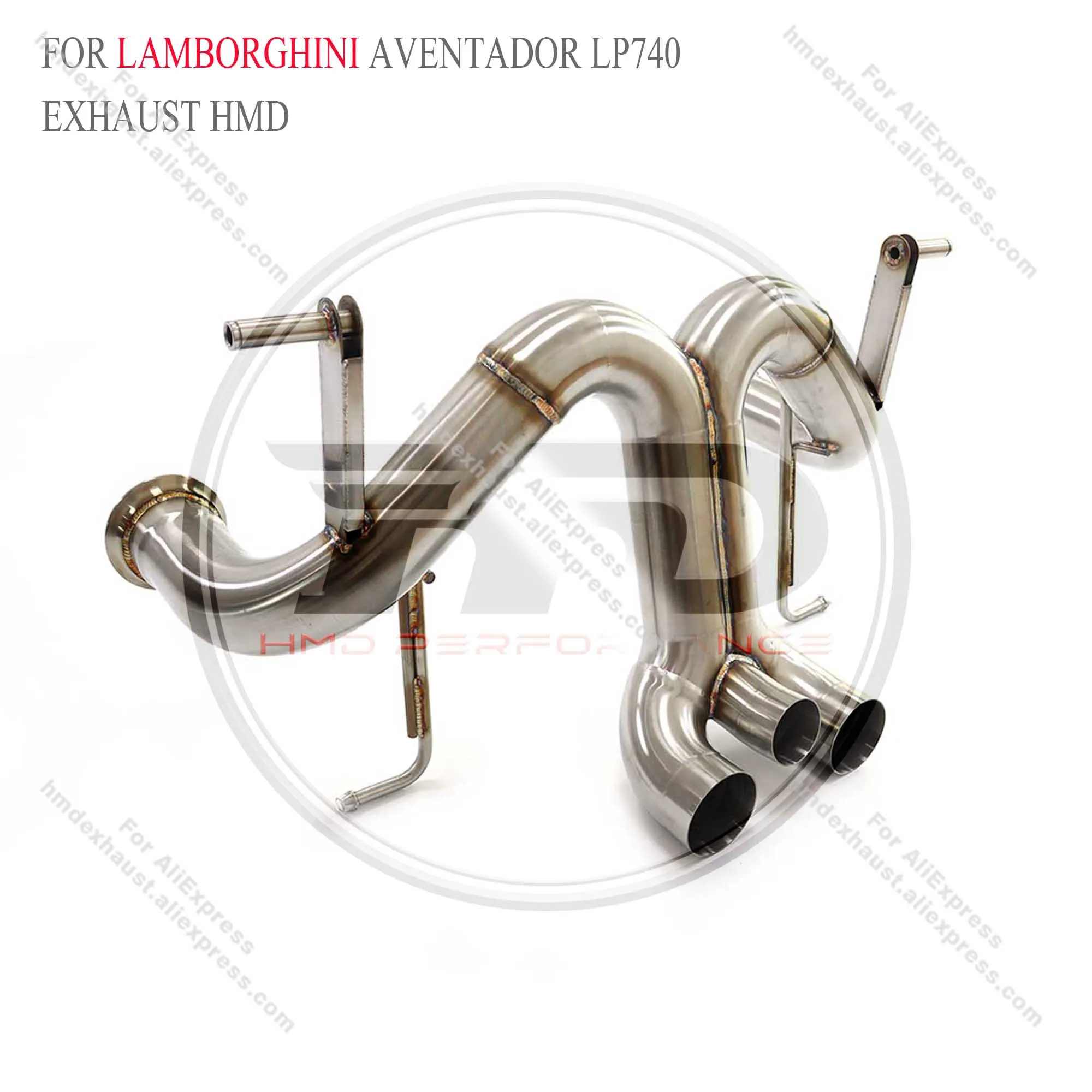 HMD Exhaust System Stainless Steel Performance Catback full sets for Lamborghini Aventador LP740 6.5 without valve