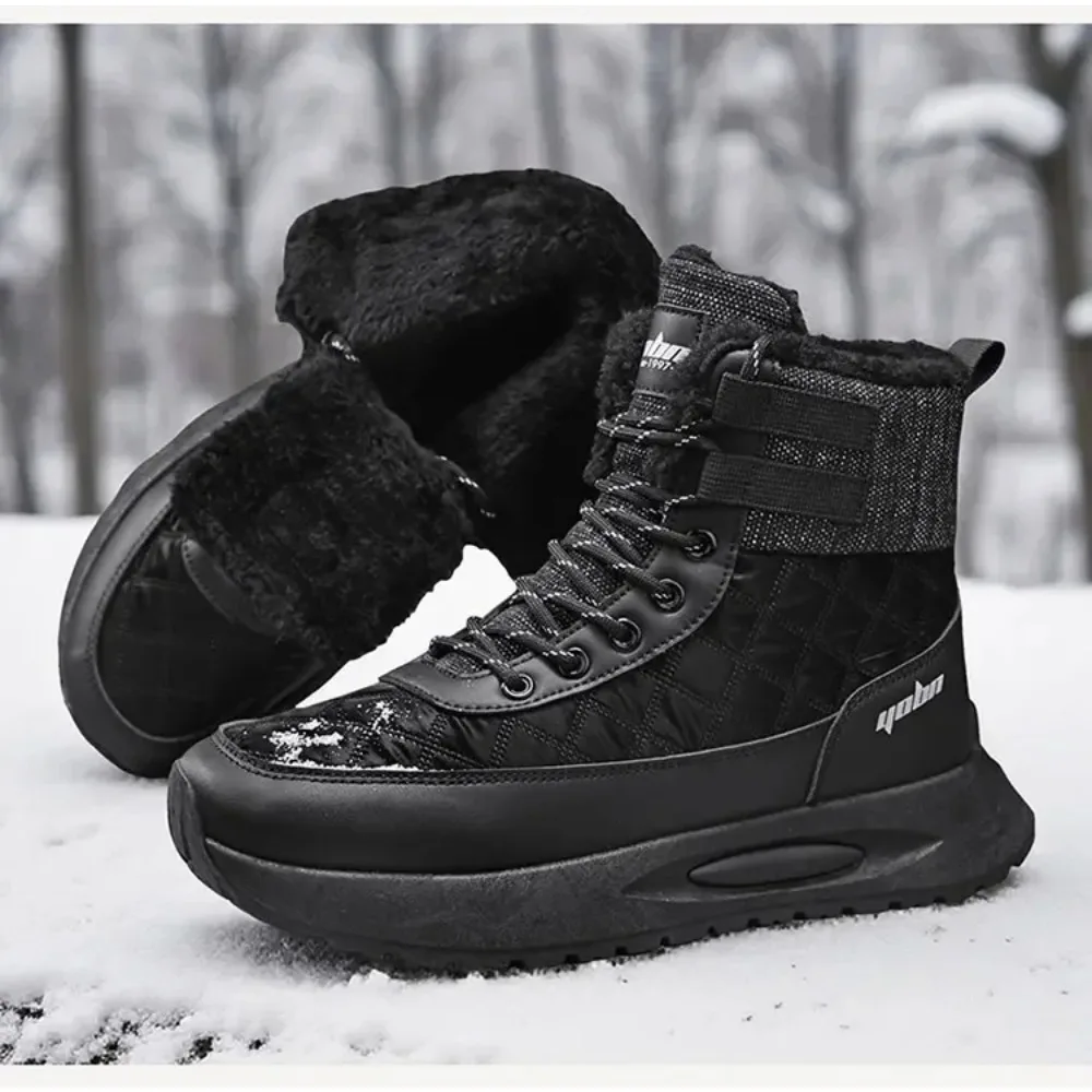 Herenlaarzen winter nieuwe warme en fluwelen katoenen laarzen antislip comfortabele vrijetijdslaarzen mode jeugd Joker outdoor hoge laarzen