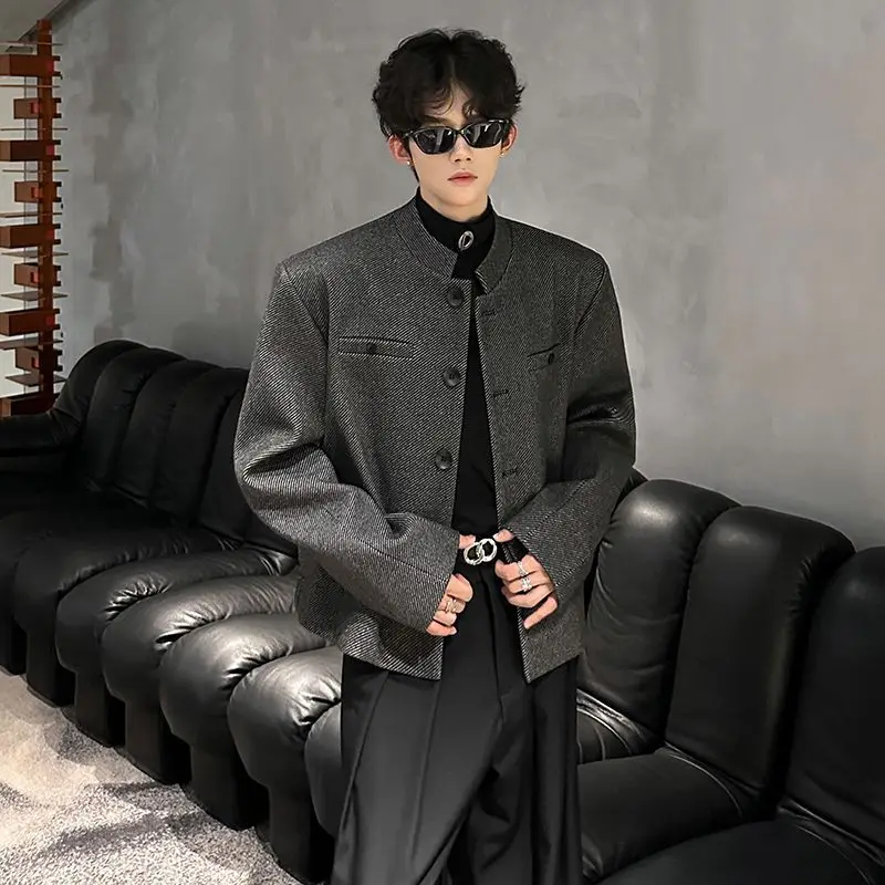 

Wool Blend Jacket Man Brown Mens Burgundy Wine Red Dark Rich Deep Intense Strong Powerful Potent Vigorous Robust Hearty Decorate