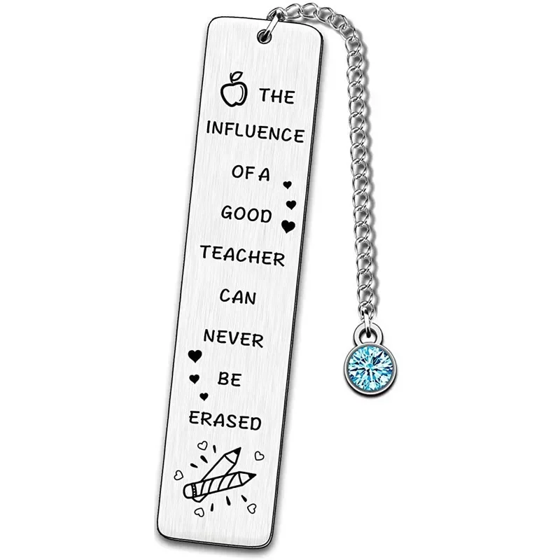 Stainless Steel Metal Leaf Rhinestone Pendant Bookmark Student Teacher Gift Read Home Bookmark Learn Supplies Teachers Day Gift