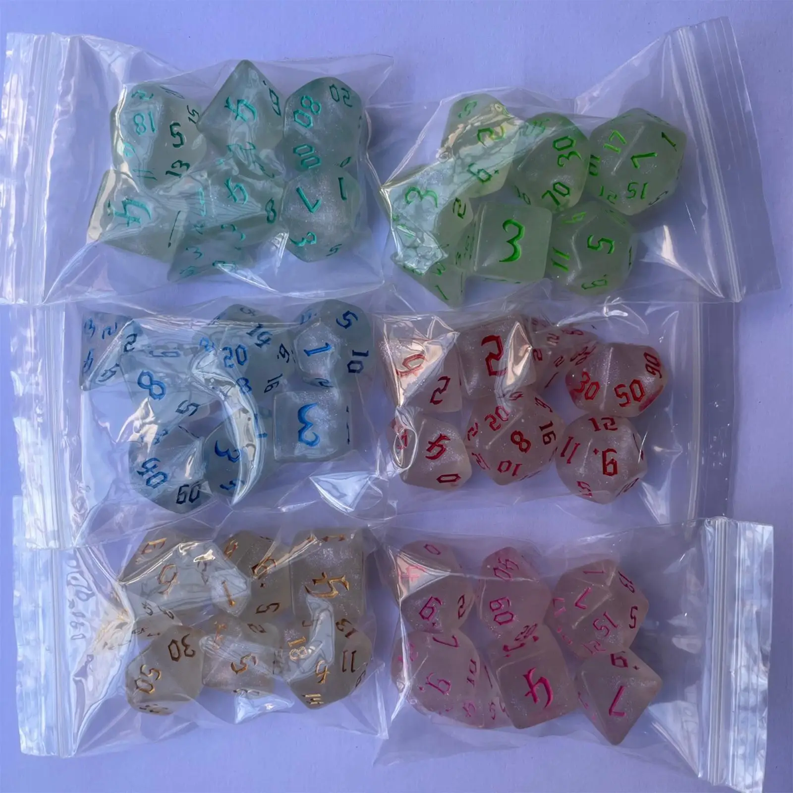 7 Pieces Polyhedral Dice Set, Multi-Purpose Entertainment Toy, Wear-Resistant