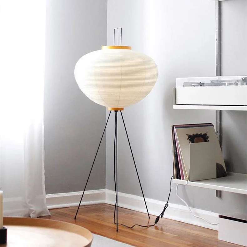 

Japanese Style Noguchi Yuxuan Paper Floor Lamp for Living Room Bedroom Bedside Study Room Decoration Designer Handcrafted Lights