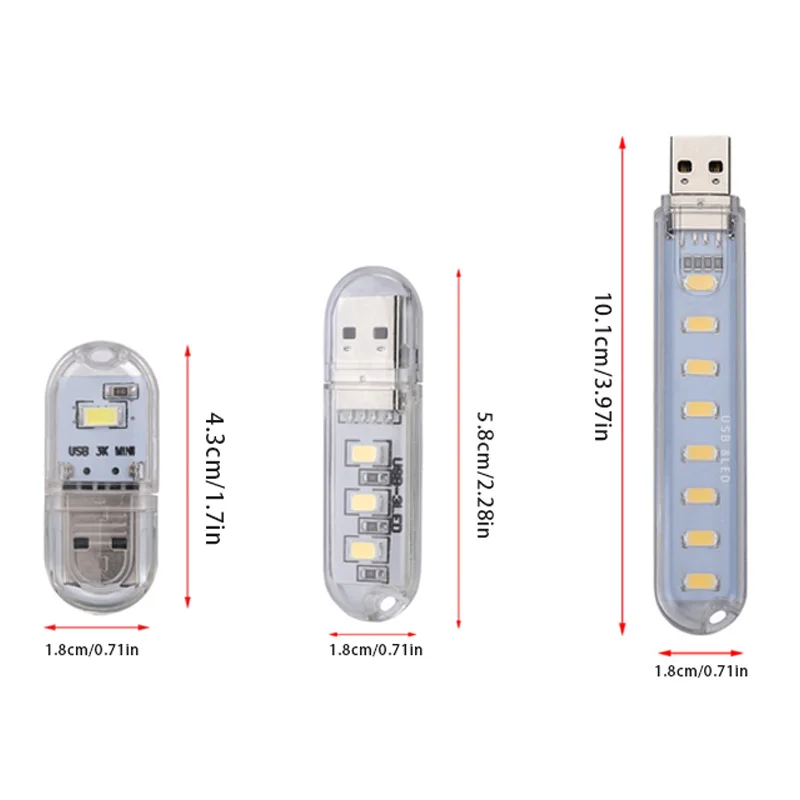 Mini Tragbare USB LED Buch Licht DC5V Ultra Helle Lesen Buch Lampe 2leds 3leds 8leds Lichter Für power Bank PC Laptop Notebook