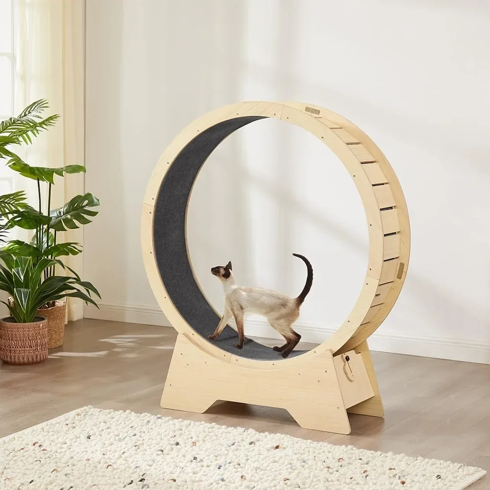 

Indoor Cat Dog Training Toys for Kitty’s Longer Life Pet 47” Large Cat Wheel Exerciser Interesting Products Pets Things for Cats