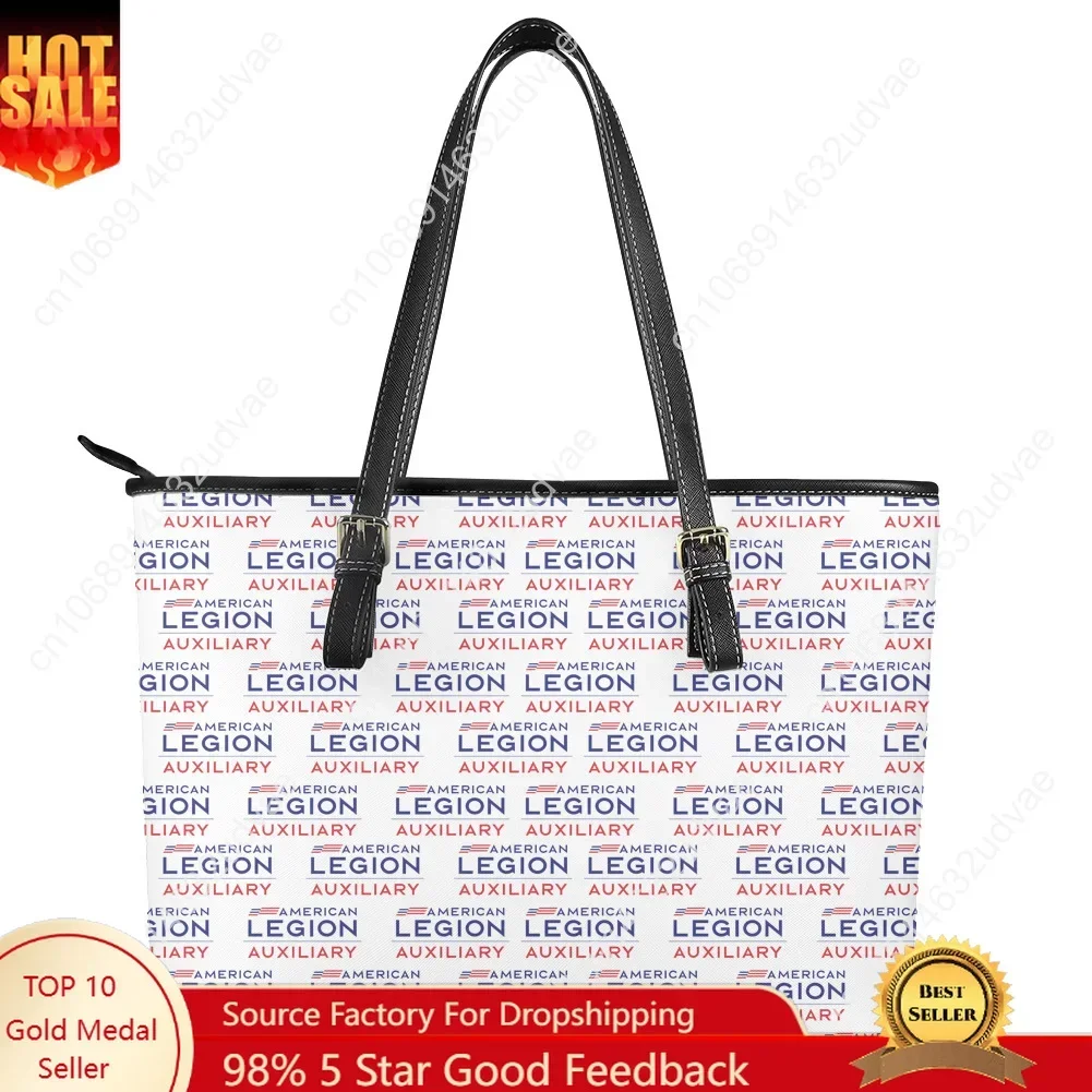American Legion Logo Handbag Womens Mens Personalized Tote Bag Fashion Shoulder Bag Business Leather Purse Grocery Bag Gift