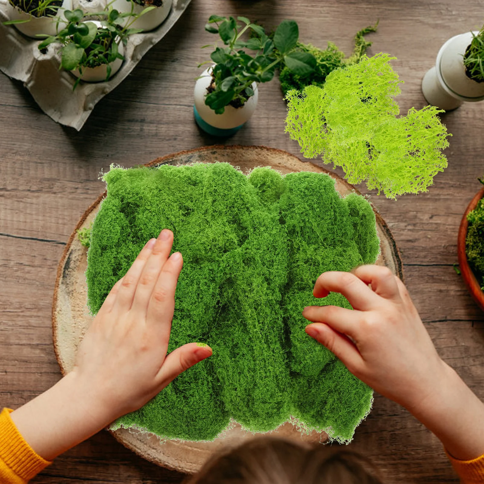 

1Set Decorative Fake Moss for Potted Plants Indoor Artificial Moss for Terrarium Craft DIY Simulation Greenery Home Scandinavian