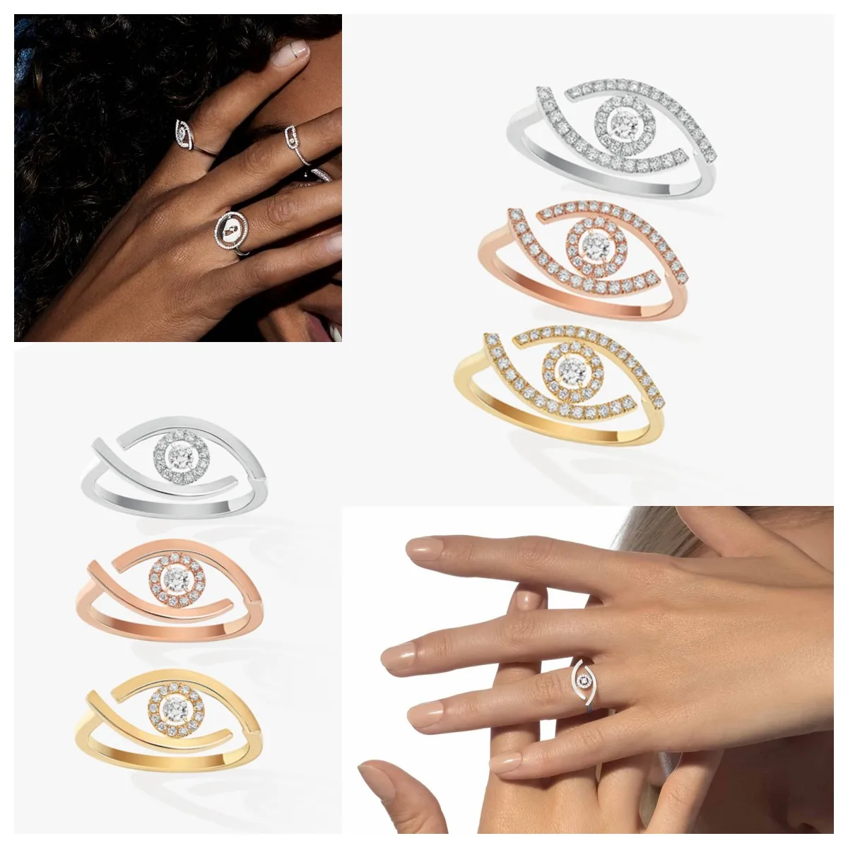 

Кольца Lucky Eye из стерлингового серебра 925 пробы, персонализированные модные роскошные украшения, высококачественный подарок на вечеринку