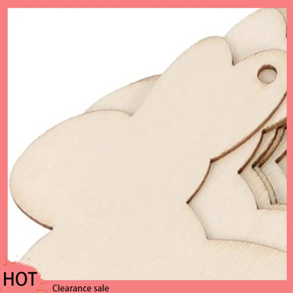 

A88Z 30PCS Easter Wooden Embellishments Rabbits Cutout Hanging Ornaments For Easter Party Decor