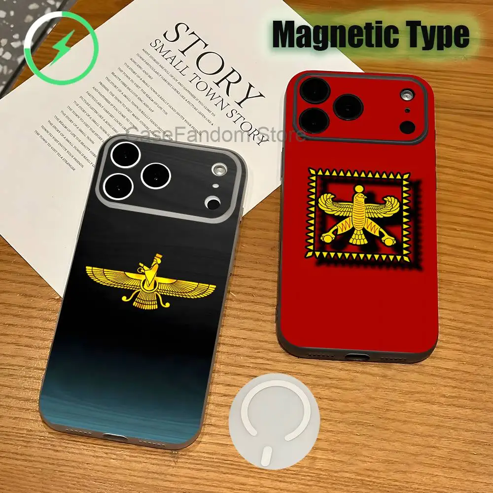 

T-The A-Assyrian flag-ES Shockproof Transparent White Phone Case For iPhone 17,16,15,14,13,12,Pro,Max Magnetic Wireless Charging