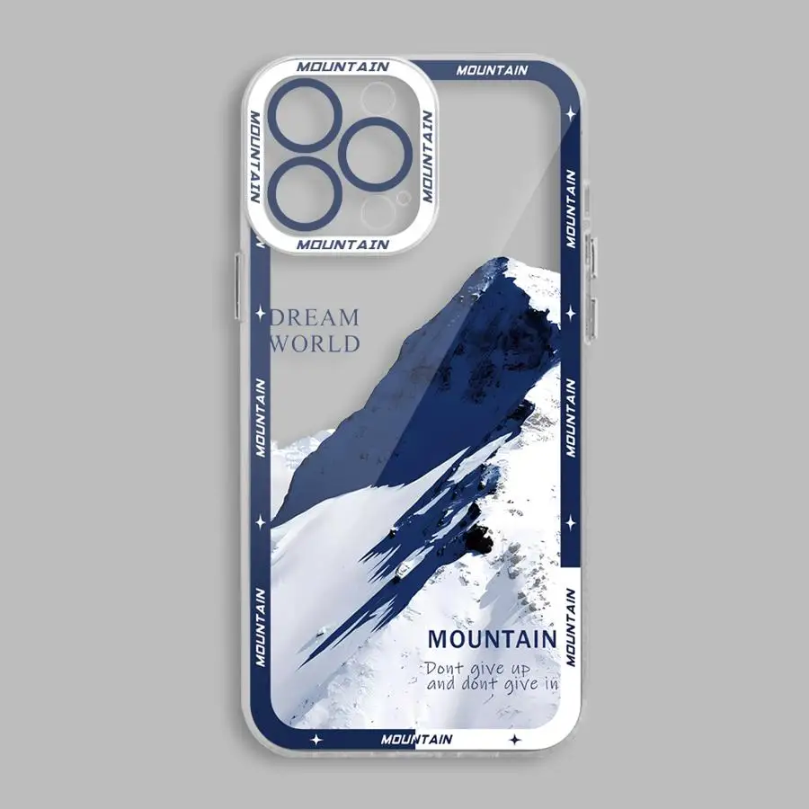 Матовый чехол Snow Mountain для Apple iPhone 15 16 Pro XS Max 13 14 Plus XR SE 7 8 12 11 Pro plus