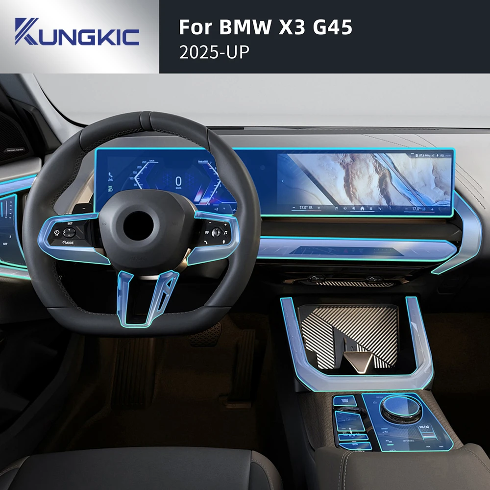 TPU Transparent protective film for BMW X3 G45 2025-UP GPS Navigation Speedometer Interior Screen Gear Anti-scratch