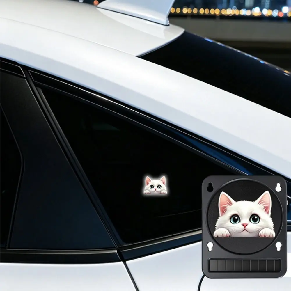 Solar Powered Car Warning Light Vibration Sensor 3D Dynamic Car Window Light Light Sensor Auto Charging Interior Atmosphere Lamp