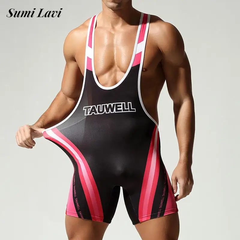 Gyms Muscle Training Men's Slim Jumpsuits Summer Casual Sleeveless Bodycon Mens Sexy Bodysuits Elastic Skinny Shorts Playsuits