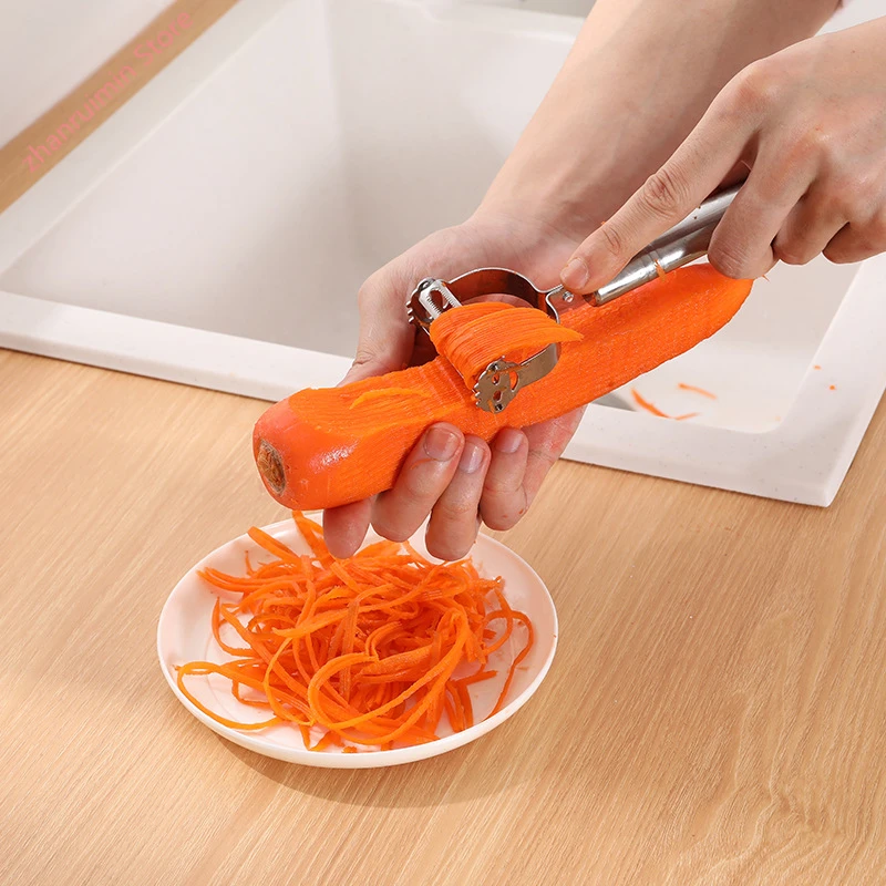 

Vegetable Julienne Peeler Fruit Carrots Radish Potatoes Slicer Cutter Stainless Steel Knife Multifunction Kitchen Cooking Gadget