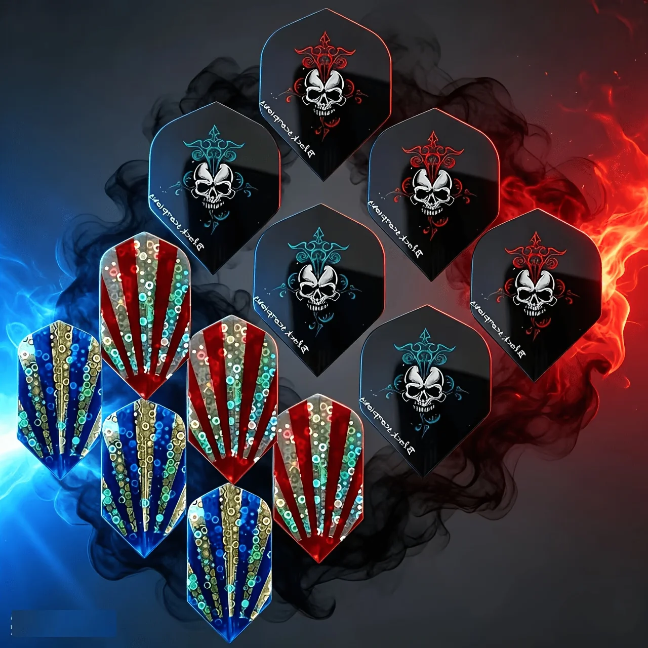 

12 Pcs/set Mixed Dart Wings Made of Durable PET Material Thickened and Harder The Perfect Accessory and Equipment for Dart Games