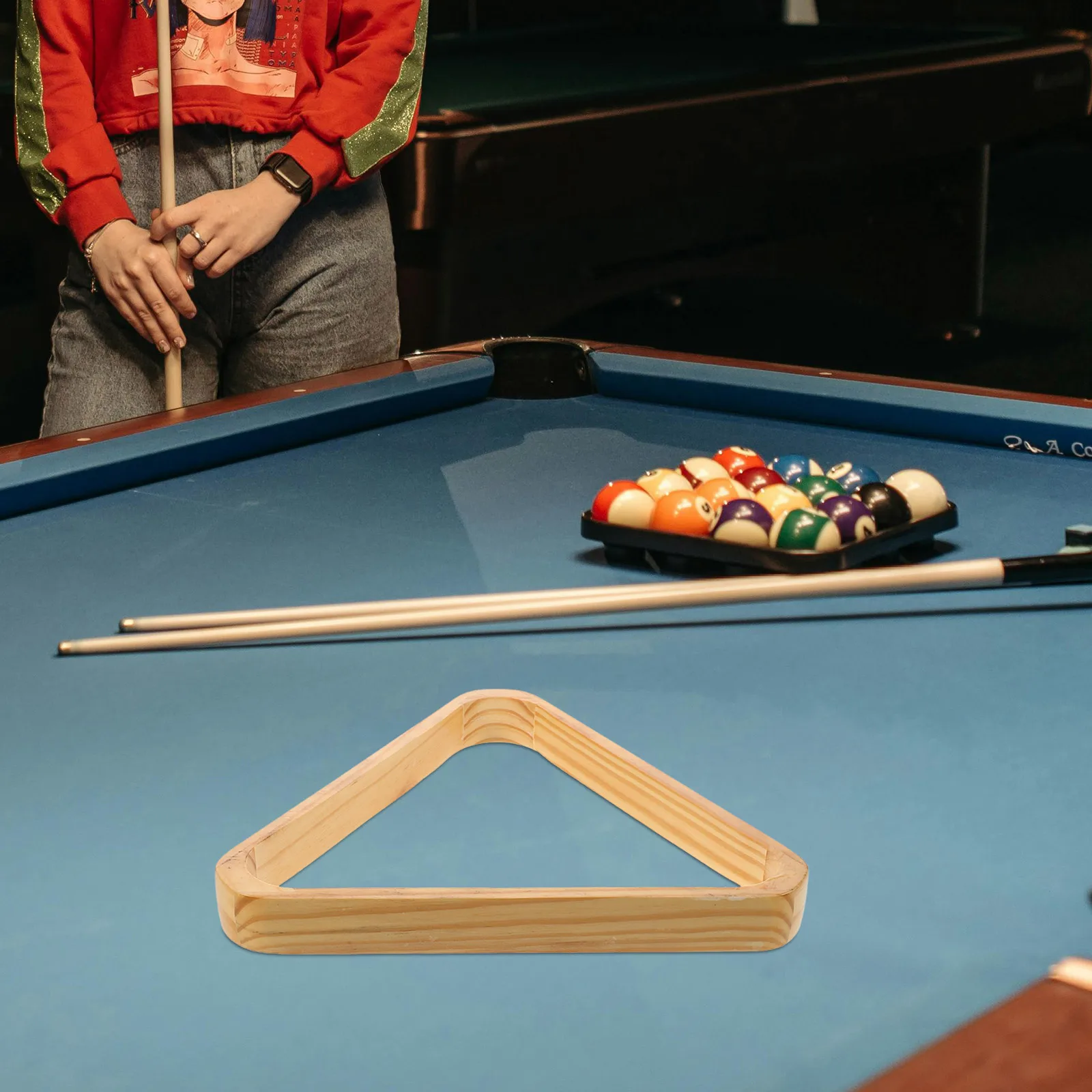 

Quality Wooden Billiard Triangle Rack Functional Holder Billiards Pool Table Accessories Elegant Design for Game Rooms