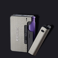 ‌Innovative Split Design Cigarette Box - 10 Replaceable Cases & Built-in Lighter Compartment Easy to Replace