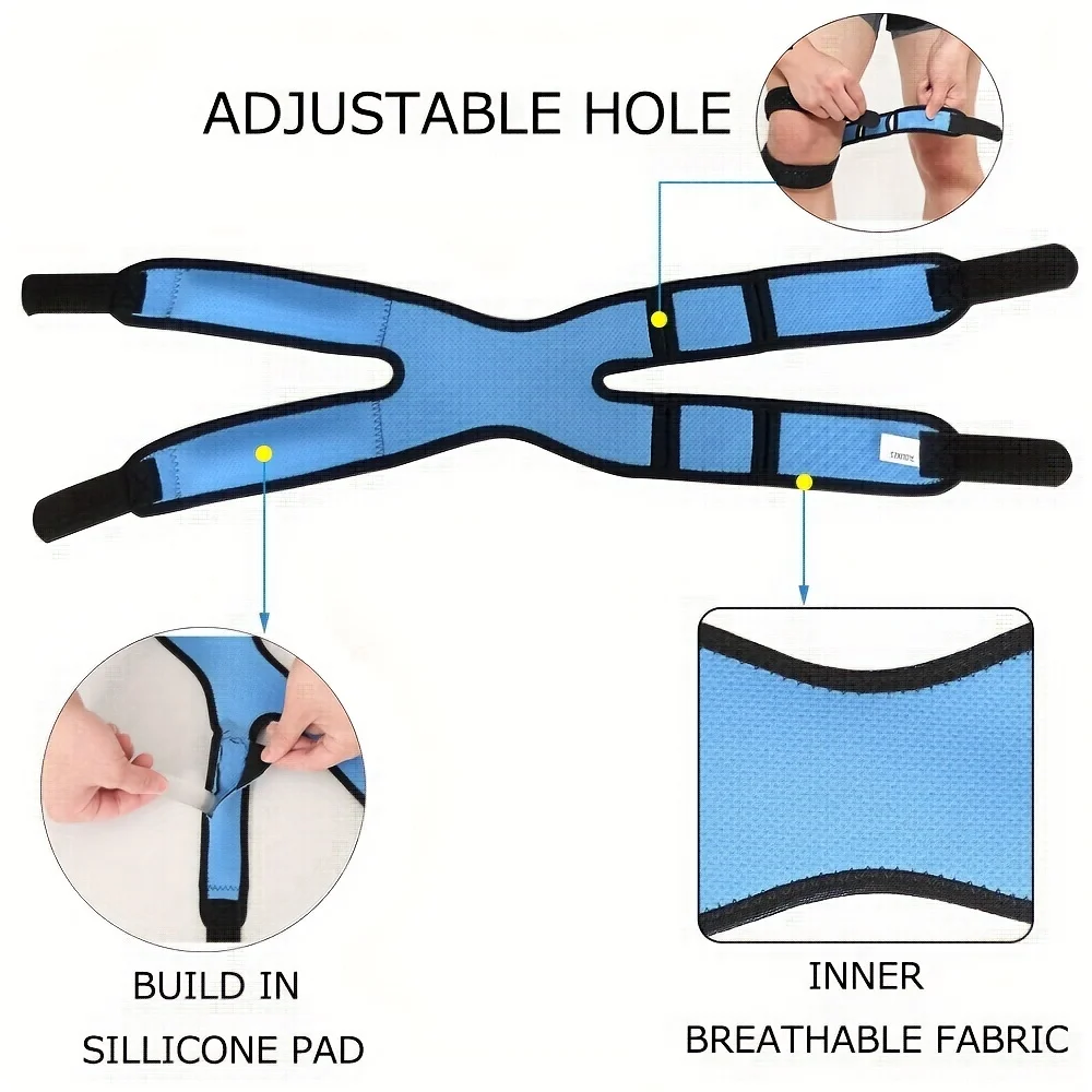 1pc Relieve Knee Discomfort Instantly With This Adjustable Breathable Knee Support Brace!