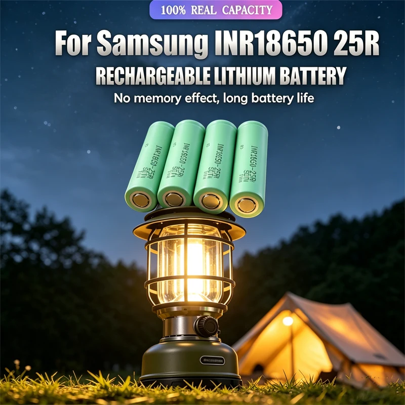 

Samsung INR 18650 25R Lithium Ion Battery 3.6V High Capacity External Replacement 18650 Battery for Electronics