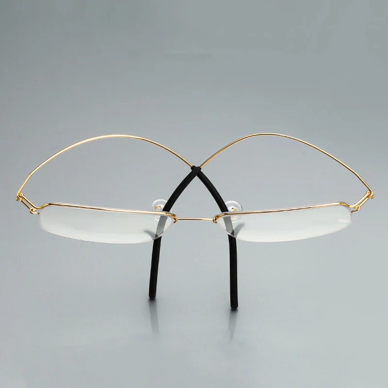 Denmark Screwless Glasses Frame Men Narrow Square Air Titanium Ultralight Business Thin Rim Eyeglasses Fashion Korea Eyewear