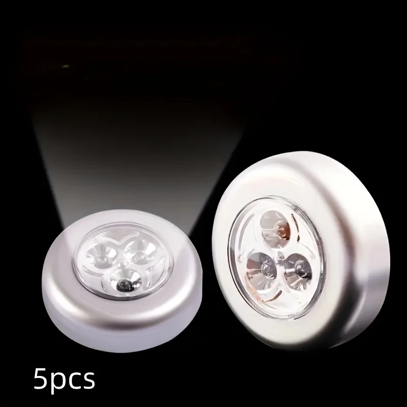 5-częściowe światło LED z aktywacją dotykową - Zasilane bateriami AA bezprzewodowo - Do szaf, pod szafkami i ścianami kuchennymi - Lampki nocne