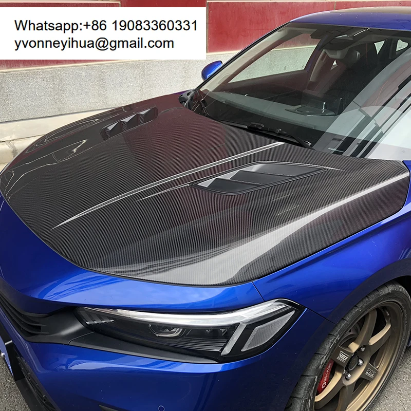 

Hoot Style Carbon Fiber Front Engine Bonnet Vented Hood For Honda For Civic 11th Gen 2021 Fl1 Fe1 Condition New