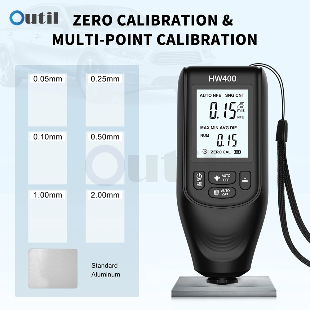 Paint Thickness Gauge Car Coating Thickness Meter for Automobile Paint Inspection Manufacturing Metal Surface Coating Thickness