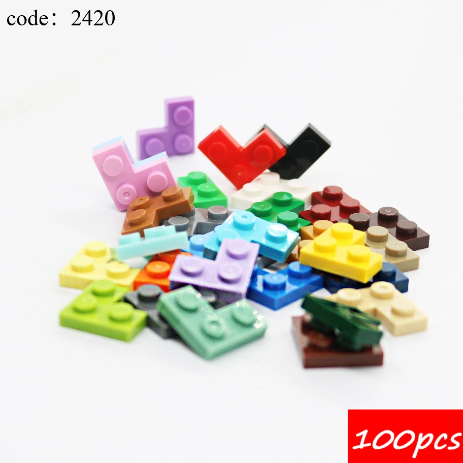 100 قطعة MOC 2420 لوحة 2x2 اللبنات عدة التكنولوجيا الفائقة مجلس الزاوية الطوب الجسيمات لتقوم بها بنفسك فكرة لعب الأطفال هدايا عيد ميلاد الطفل