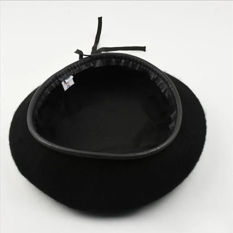 النمط الأوروبي حجم كبير 62 سنتيمتر الاتجاه ومتعددة الاستخدامات القبعات الرجال البريطانية الرجعية الجلود حافة الصوف القبعات للنساء 54 سنتيمتر 56 سنتيمتر 58 سنتيمتر 60 سنتيمتر #6