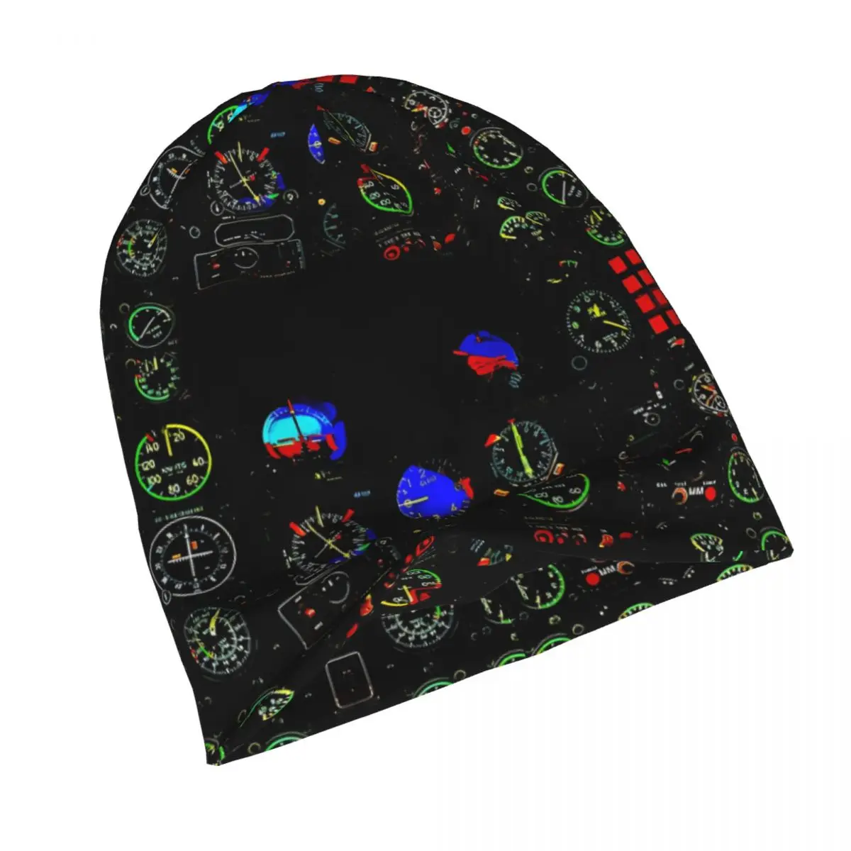 Bonnet Hats Flight Instruments Men Women's Thin Hat Aviation Helicopter Cockpit Dark Autumn Spring Warm Cap Street Beanies Caps