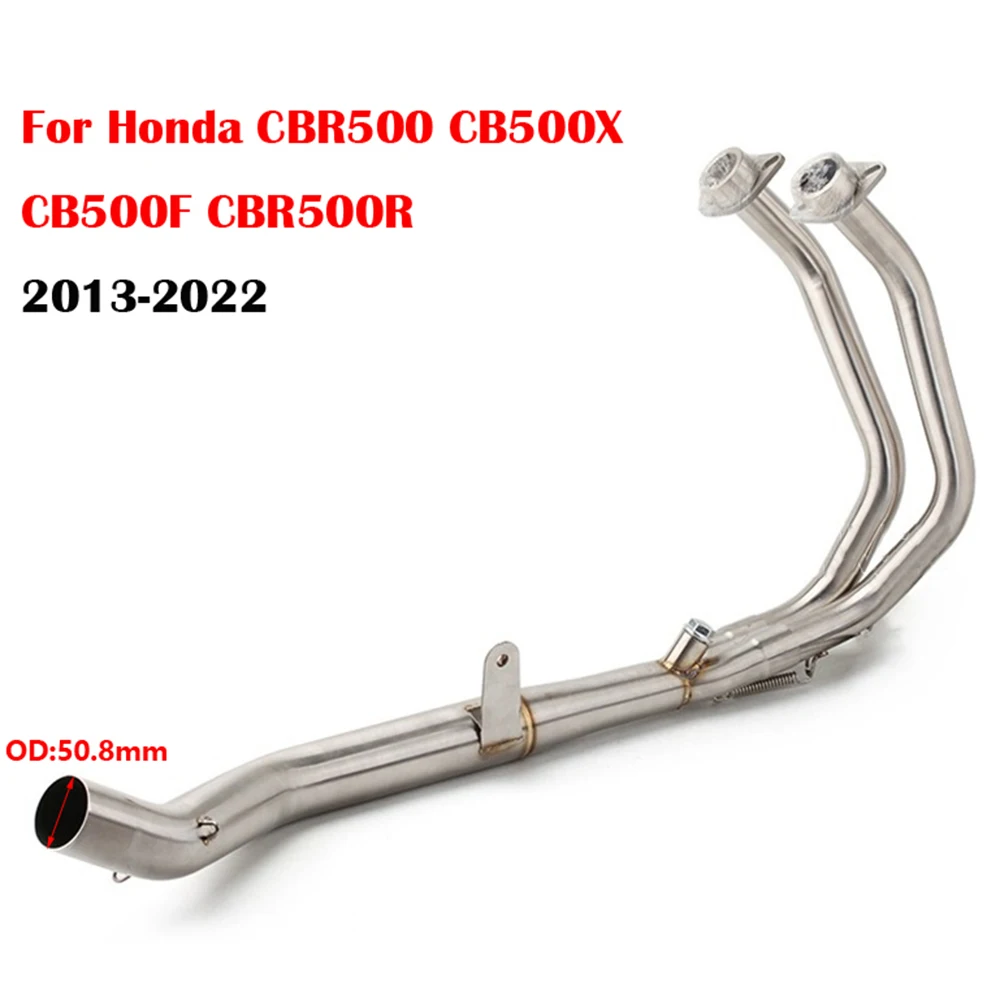 Motorcycle Exhaust Escape Front Middle Tube Link Pipe Slip On cheap For Honda CBR500 CB500X CB500F CBR500R CBR 500 2013-2022