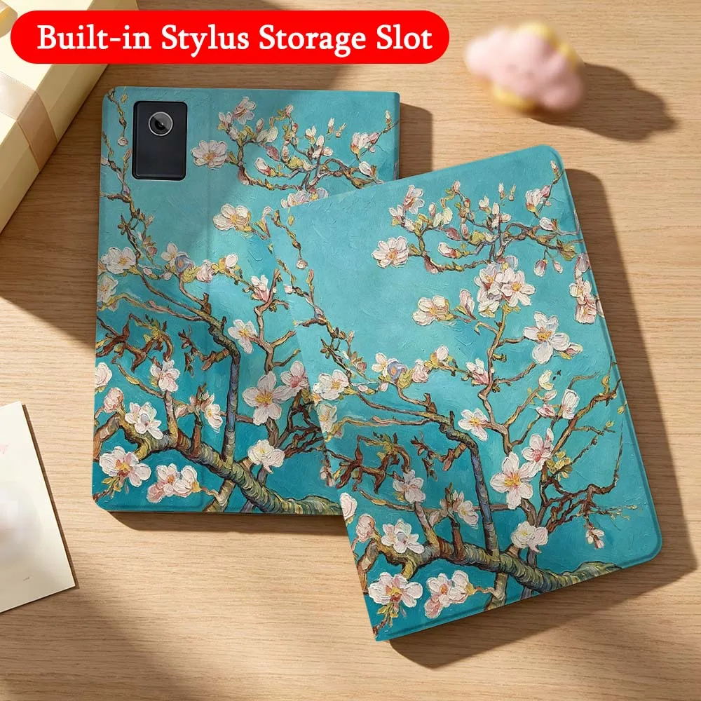Plum Blossom Art Paint For Lenovo Idea Tab K10 M10 P11 P12 Xiaoxin Pad Pro GT Plus 10.6 11 11.1 inch 2025 Folding Tablet Case