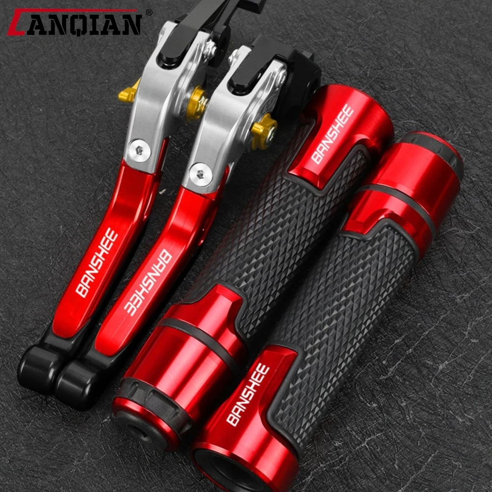 Folding Brake Clutch Levers Handlebar Grip Handles bar Hand Grips Motorcycle Accessories FOR YAMAHA YFZ 350 Banshee 2002-2008