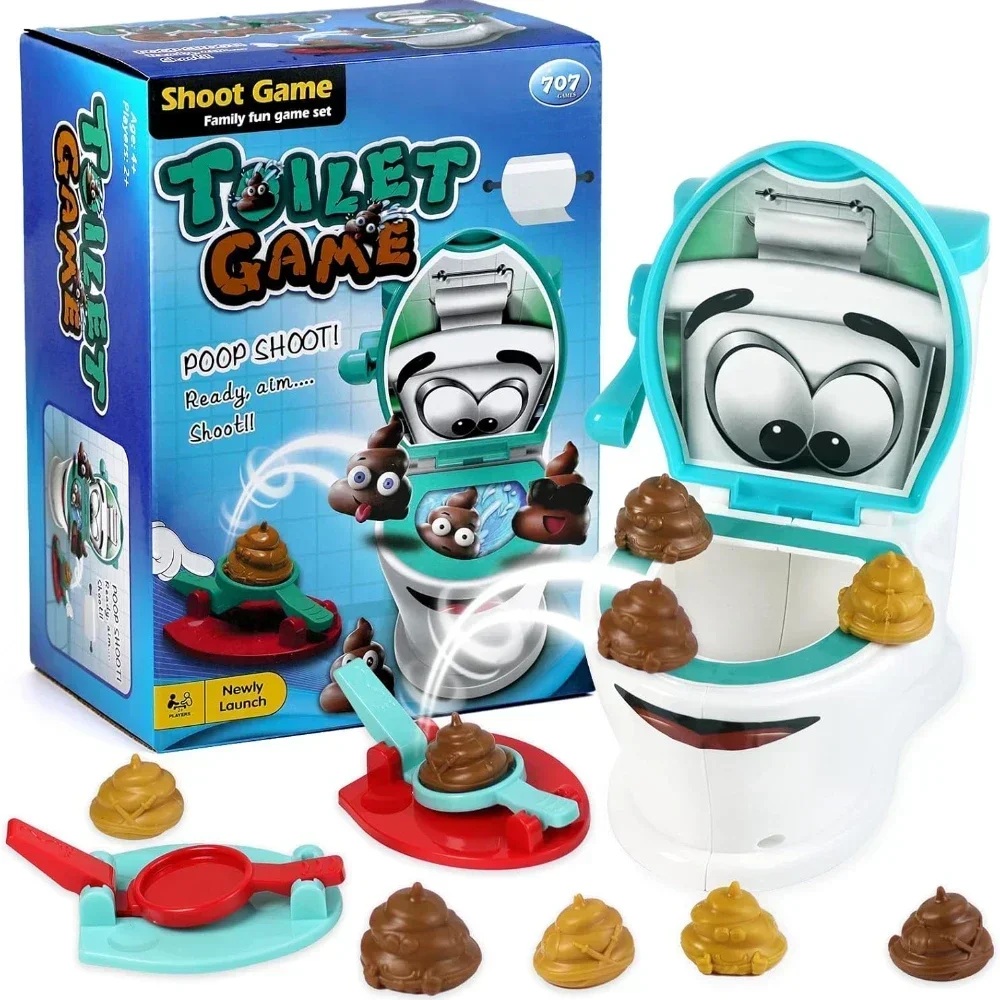 トイレクリエイティブおもちゃ 2～6人用 うんちシュートゲーム 子供用 クリエイティブトイレうんちゲームおもちゃゲーム 男の子 女の子 家族パーティー用