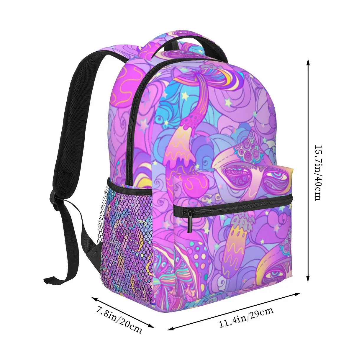 Psychedelic Mushrooms Backpack School Bags Casual for Teenager Girls Shoulder Bag Travel Bags