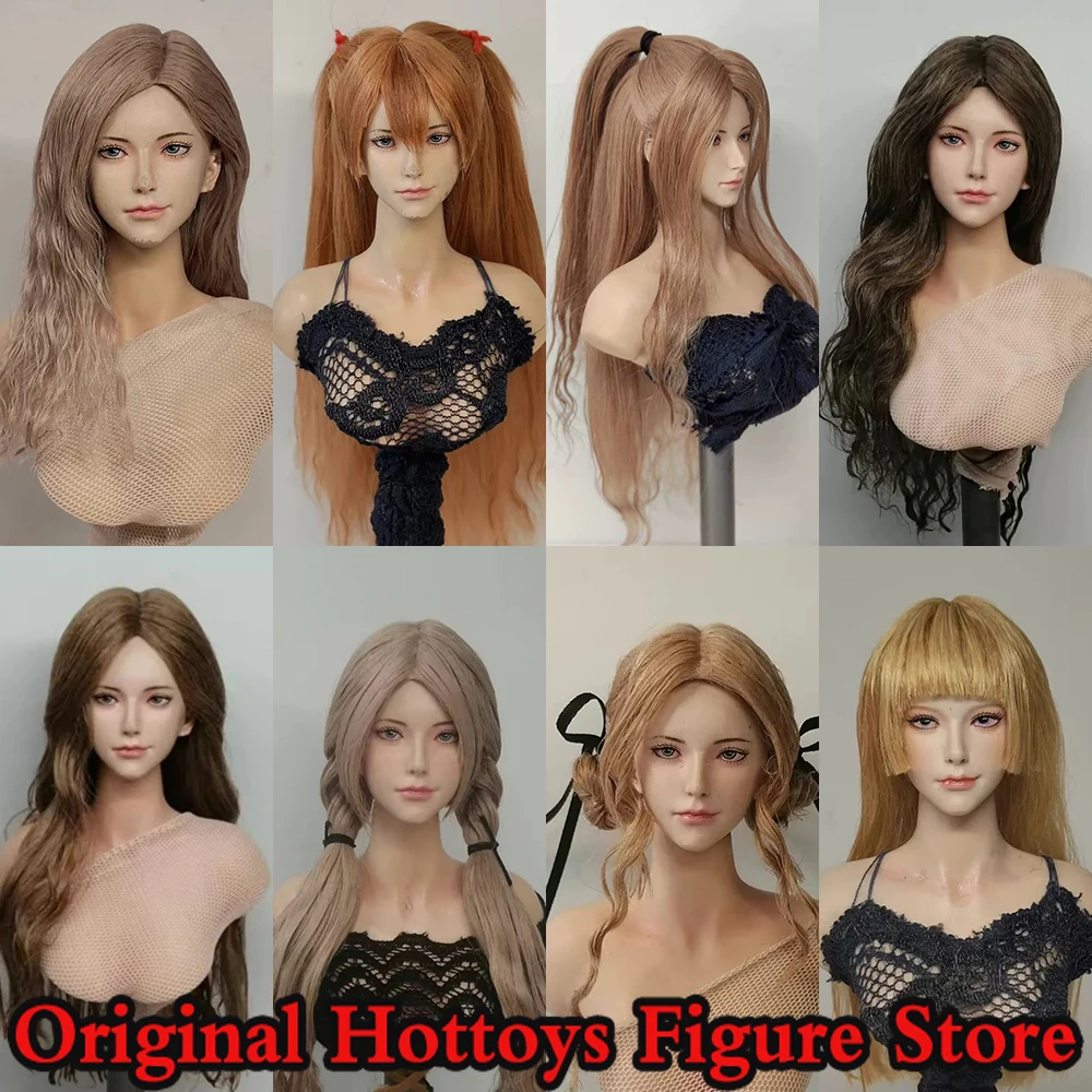 

13 Style 1/6 Scale Female Soldier Scene Accessories Handmade Wigs Series Fashion Head Cover For 12-inch Action Figure Doll Toys