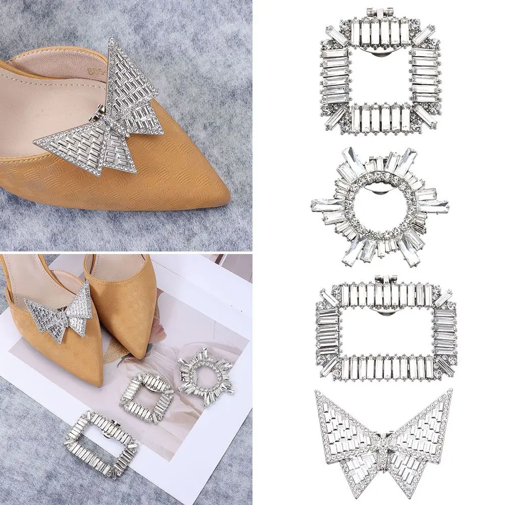 1PC Shoe Shiny Clips Wedding Bride High Heel Decorations Clip Charm Buckle Butterfly Clamp Women Bag Pendant Bride Accessories