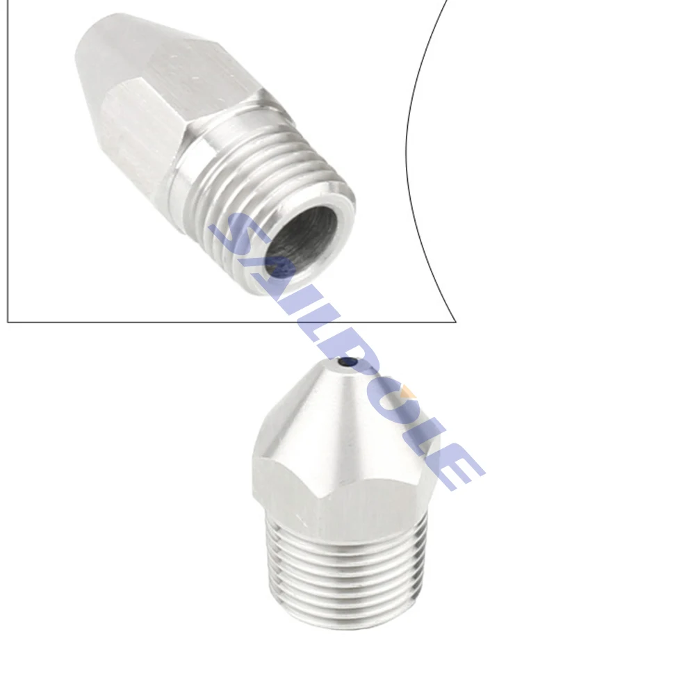 Stainless Steel 304 0.25 inch Tip Diameter 12.5mm Linear 0 Degree Liquid Column Flow High Pressure Cleaning Cutting Cone Nozzle