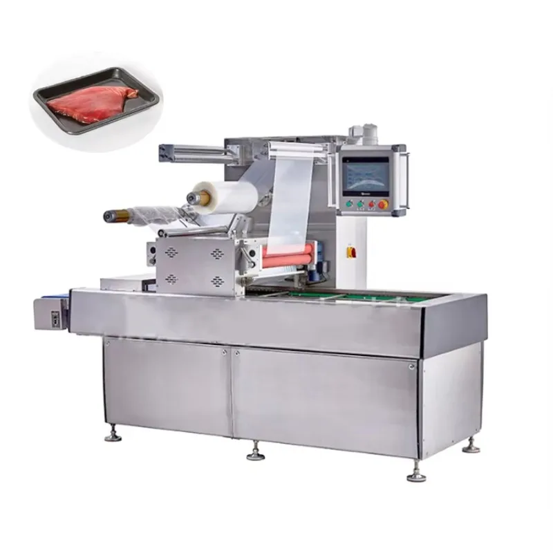 Small Automatic Meat Vacuum Heat Meal Food Tray Packing Sealing Sealer Machine