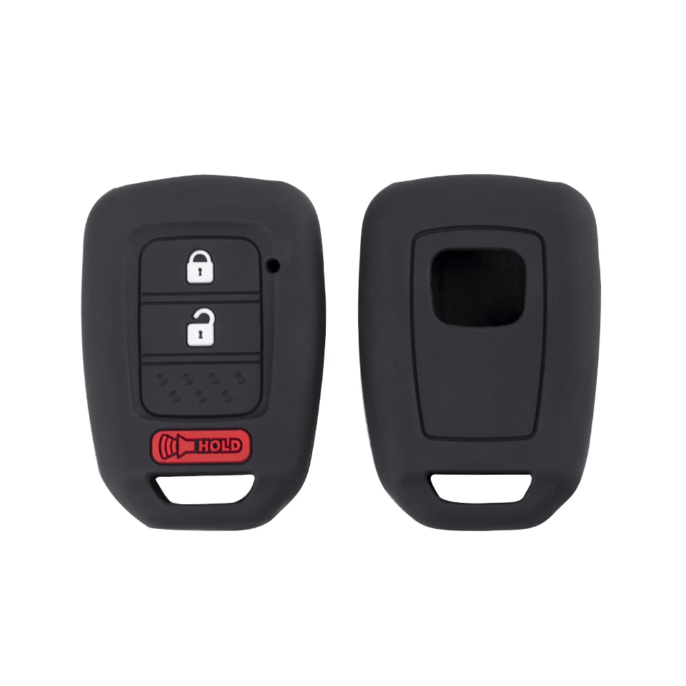 Funda de silicona para llave de coche con 3 botones, para Honda Accord Civic CR-V Pilot HR-V Odyssey Fit