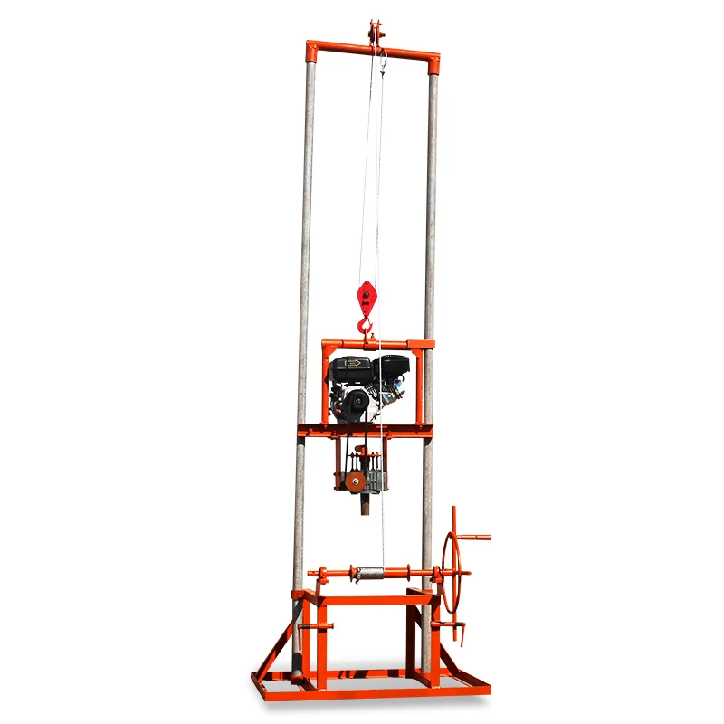 Customized Water Well Rigs 6.5HP 15HP Gasoline Small portable mini bore water well drilling machine price