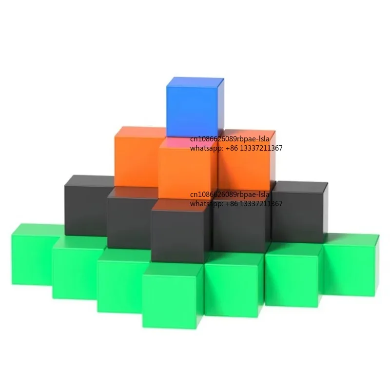 72 pcs DIY 3D Magnetic Construction Cube Building Blocks Kids Puzzle Assembly Game with Square Plastic Building Blocks