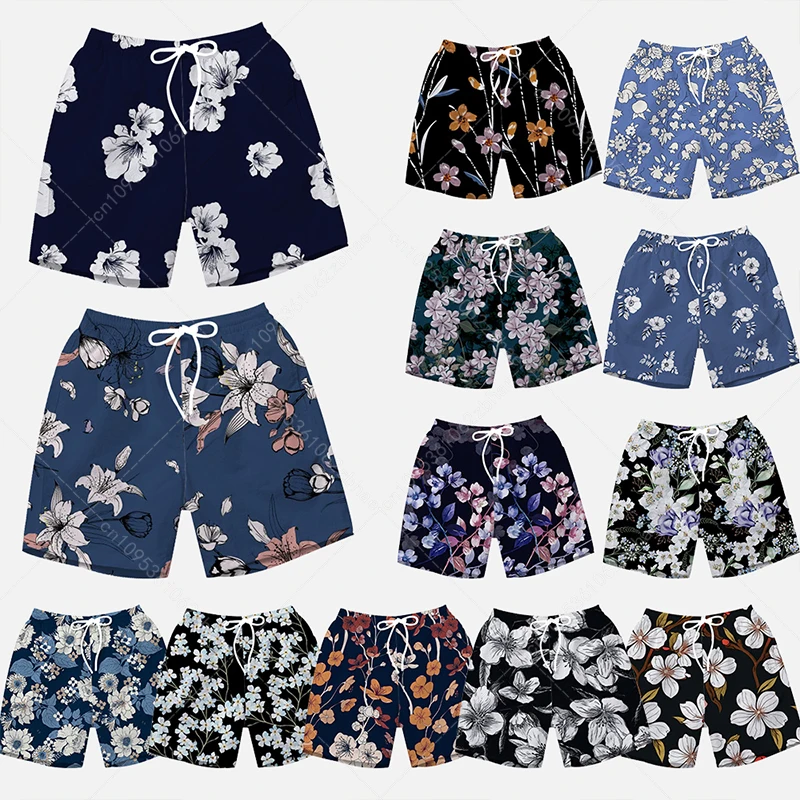 

Men's Hot Beach Pants Men's shorts Floral Pattern Casual Shorts Bermuda Shorts For Men Beach Seaside Gym Shorts Board Shorts